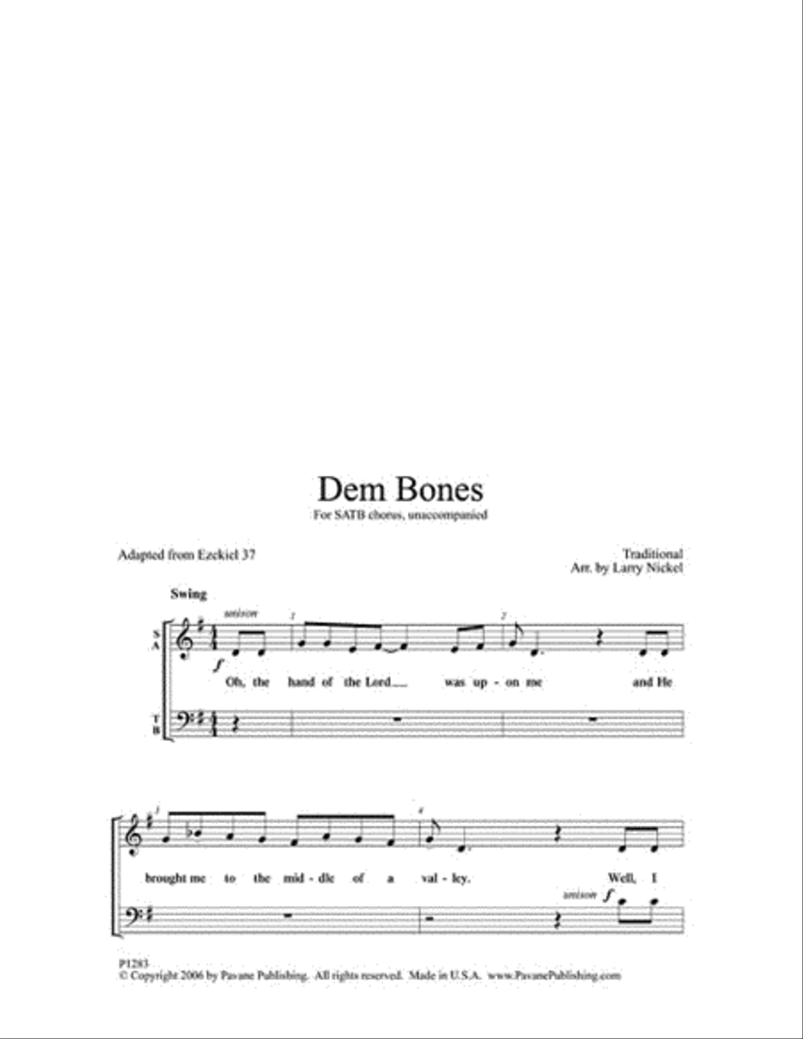 Dem Bones 4-Part scores gallery preview page 2