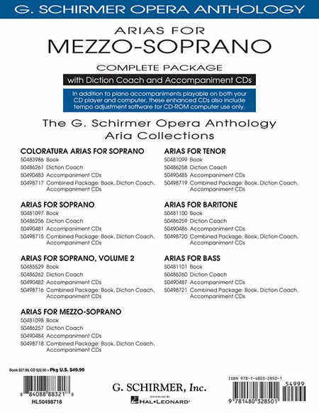 Arias for Mezzo-Soprano – Complete Package