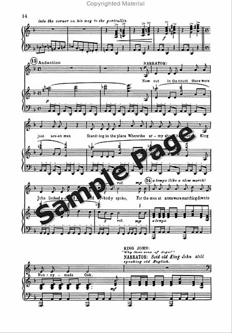 Ballad of Magna Carta 4-Part scores gallery preview page 15