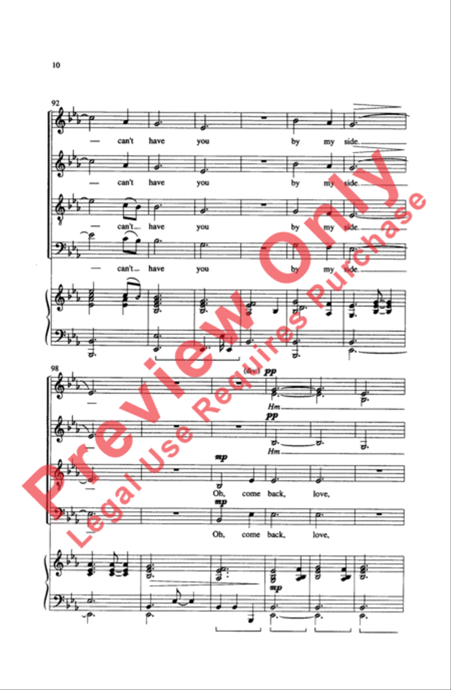 Fare Thee Well Love 4-Part scores gallery preview page 10