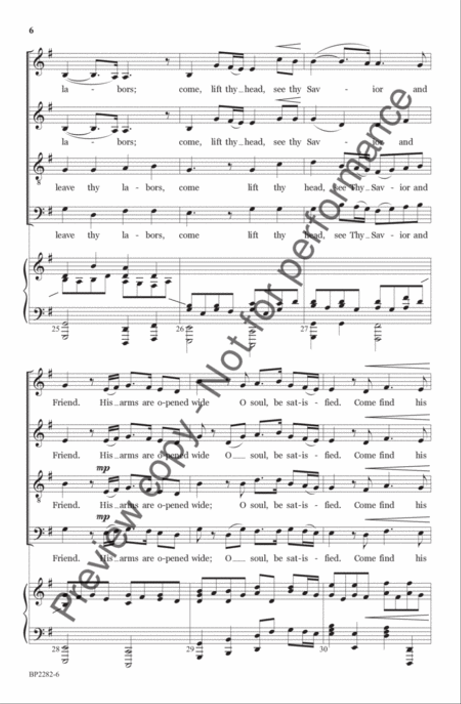 Come Find His Rest 4-Part scores gallery preview page 7