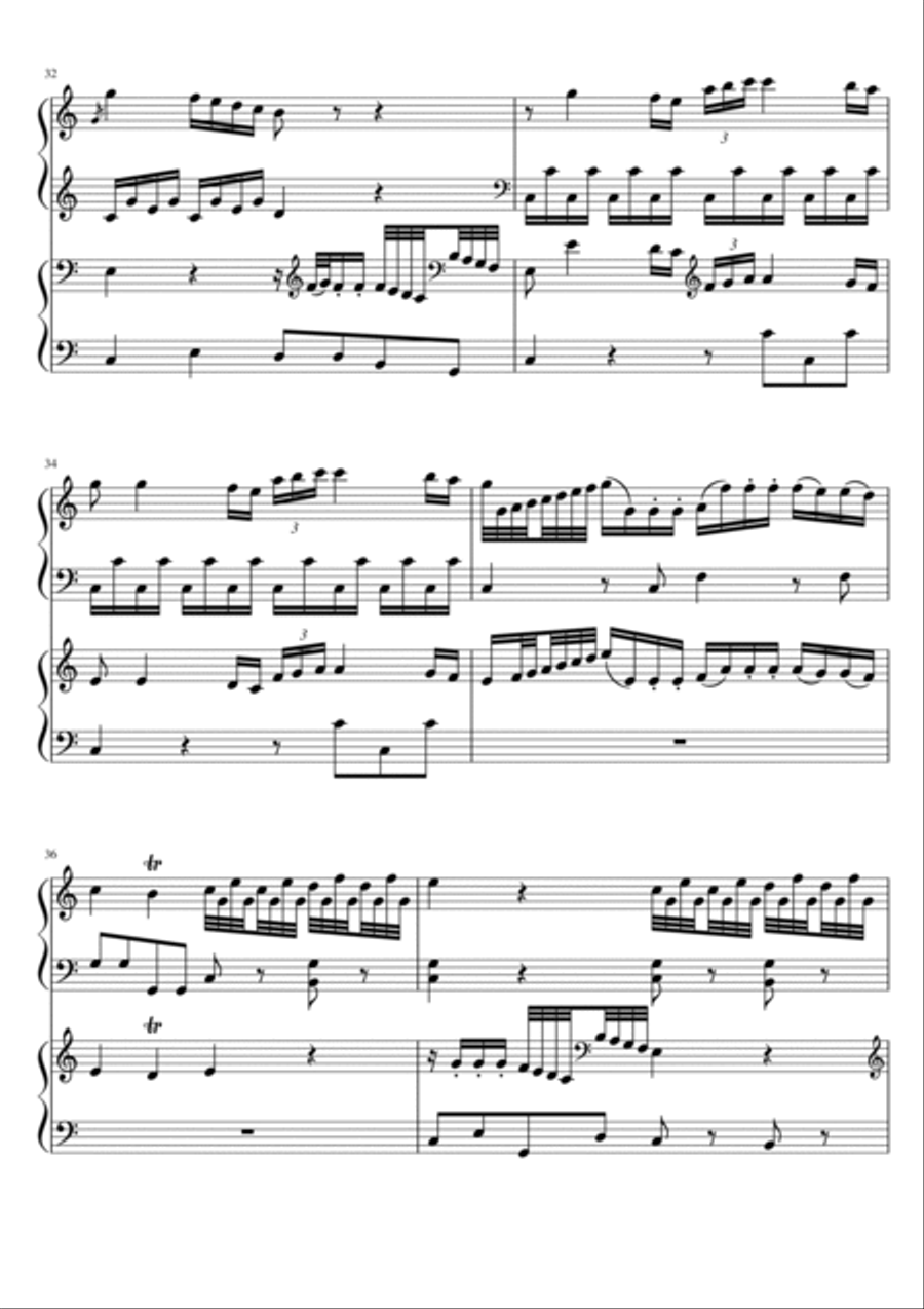 Concertino in C 2 Pianos, 4-Hands scores gallery preview page 6