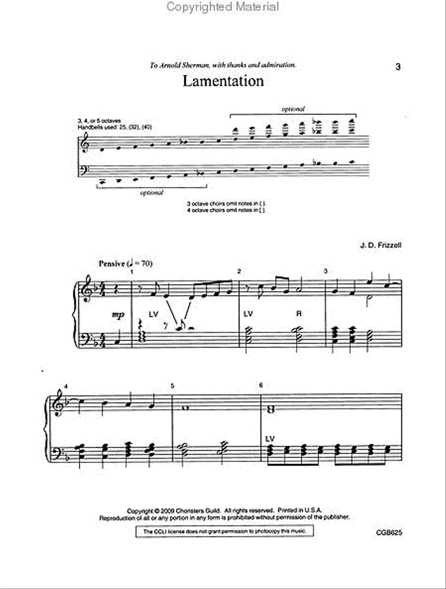 Lamentation Handbell Choir scores gallery preview page 2