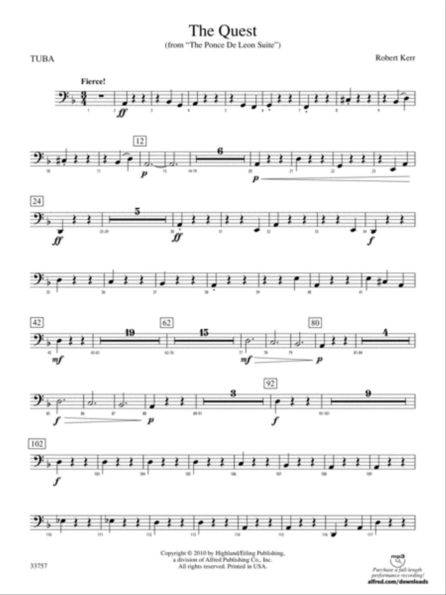 The Quest: Tuba Full Orchestra scores gallery preview page 1