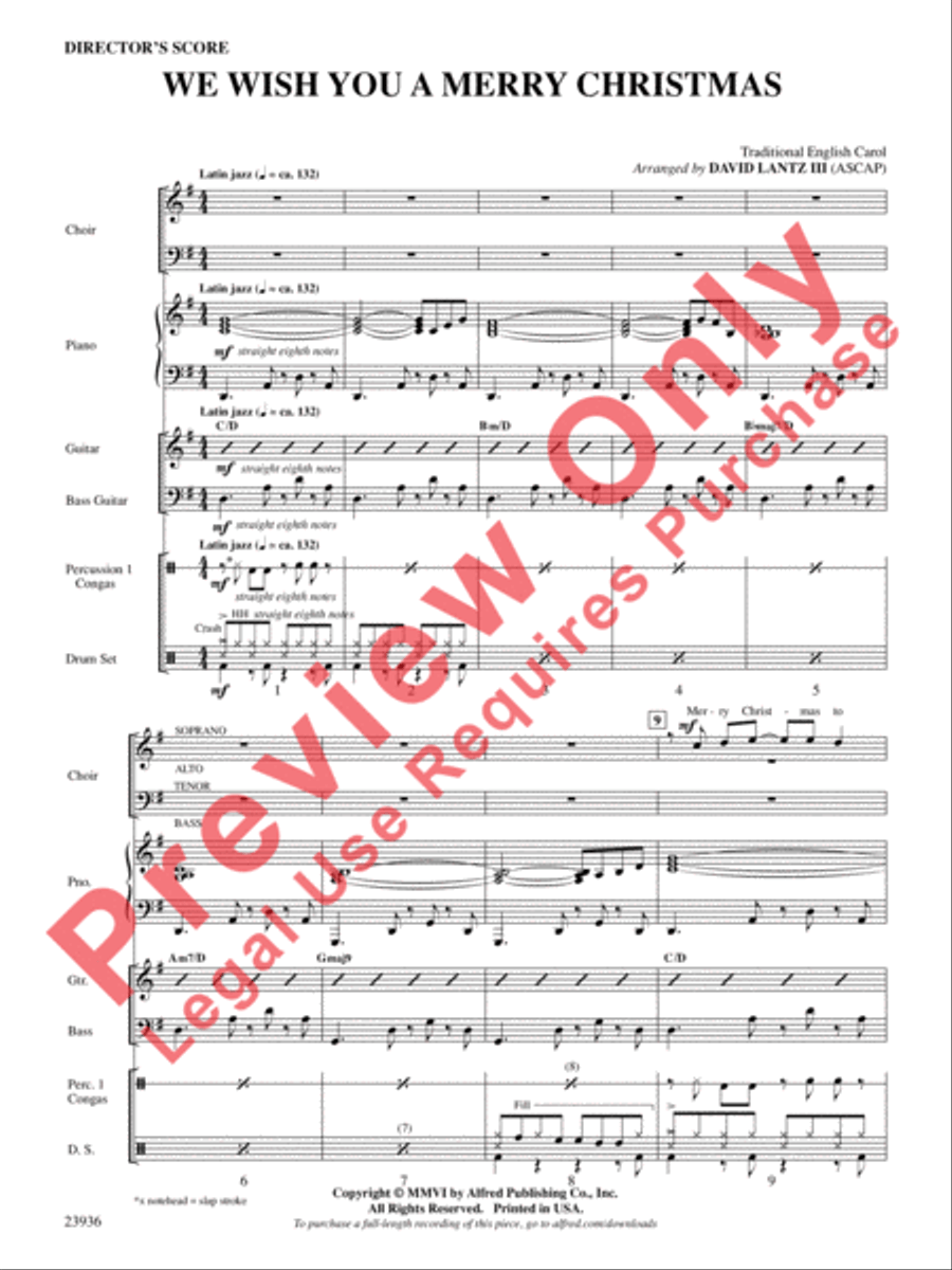We Wish You a Merry Christmas Choir scores gallery preview page 2