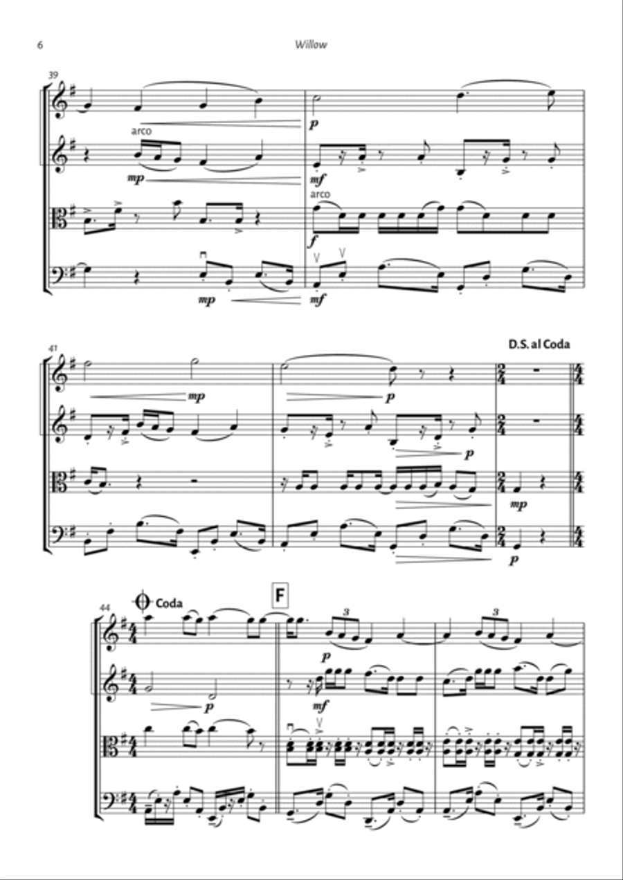 Willow String Quartet scores gallery preview page 6