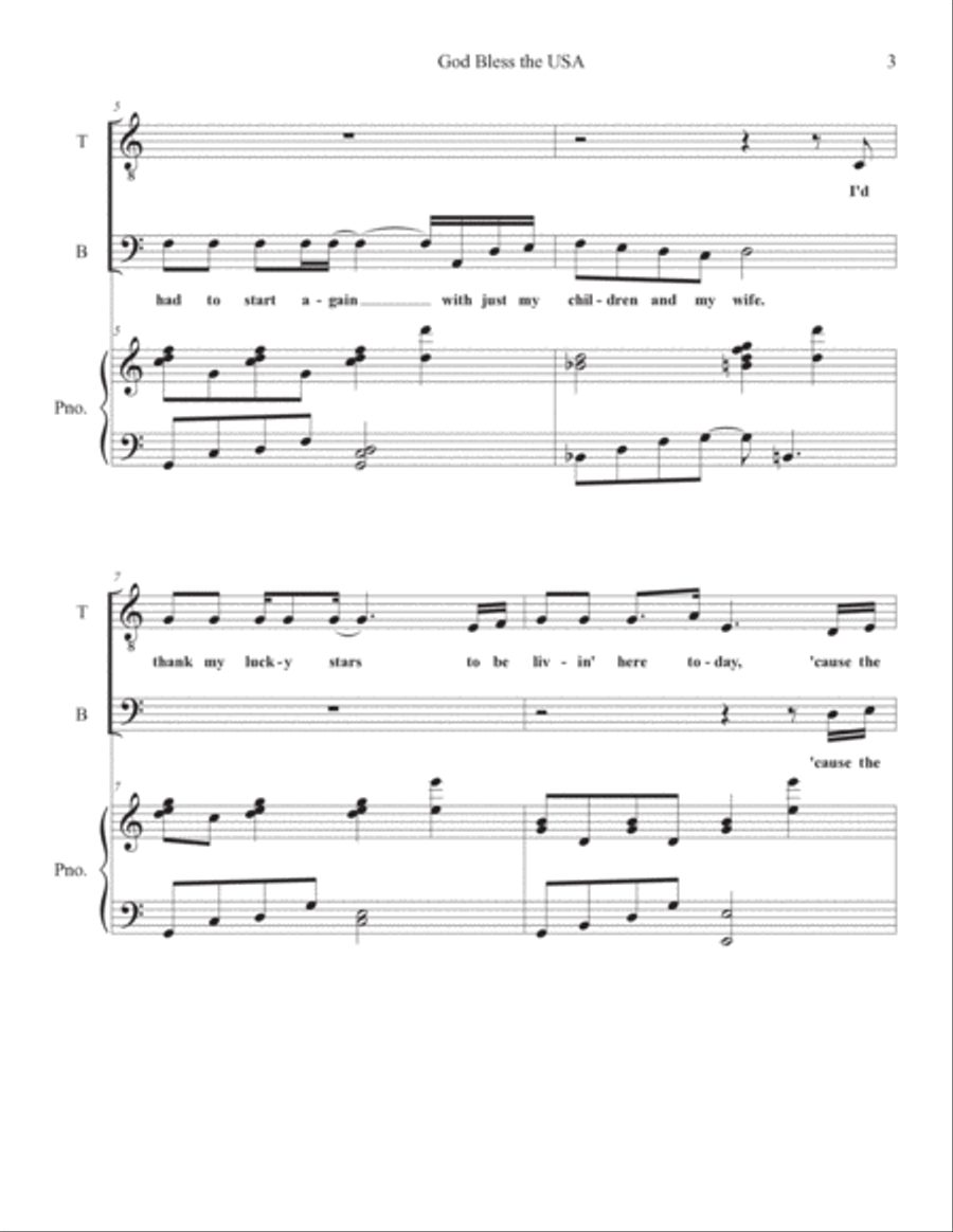 God Bless The U.s.a. TB scores gallery preview page 3