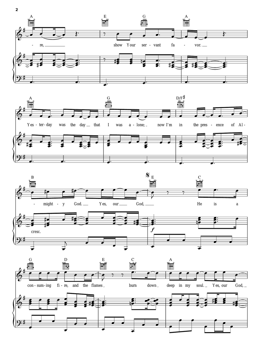 Consuming Fire Piano, Vocal, Guitar scores gallery preview page 2