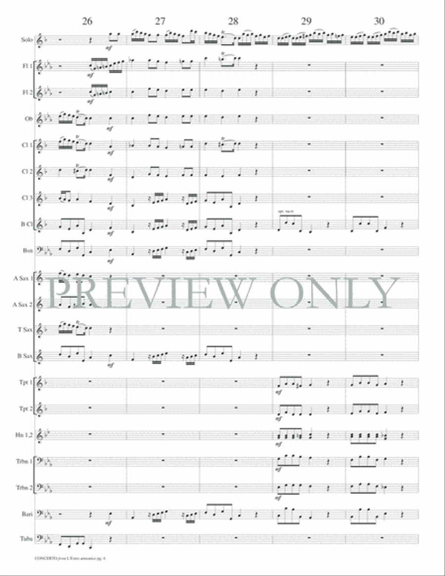 Concerto from L'Estro armonico Concert Band scores gallery preview page 9