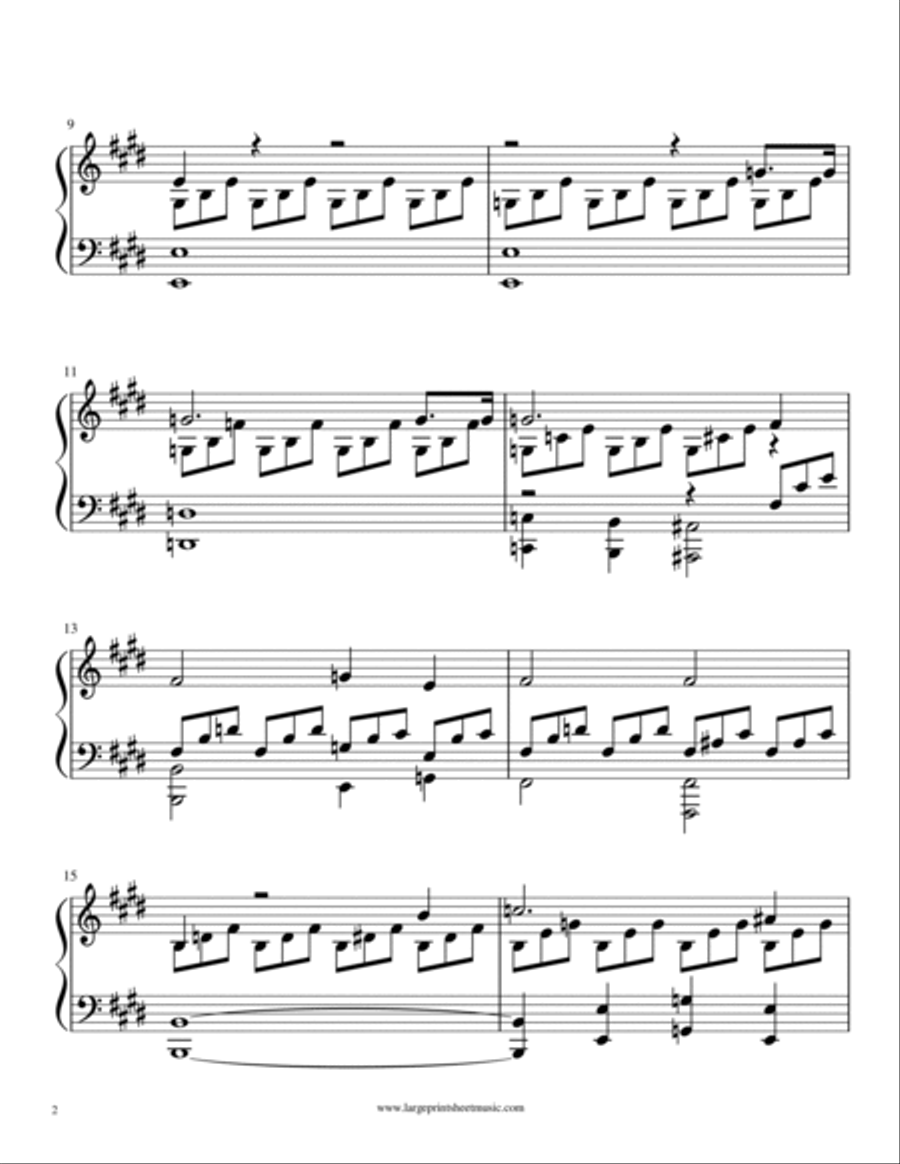 Moonlight Sonata LARGE PRINT EDITION Piano Solo scores gallery preview page 2
