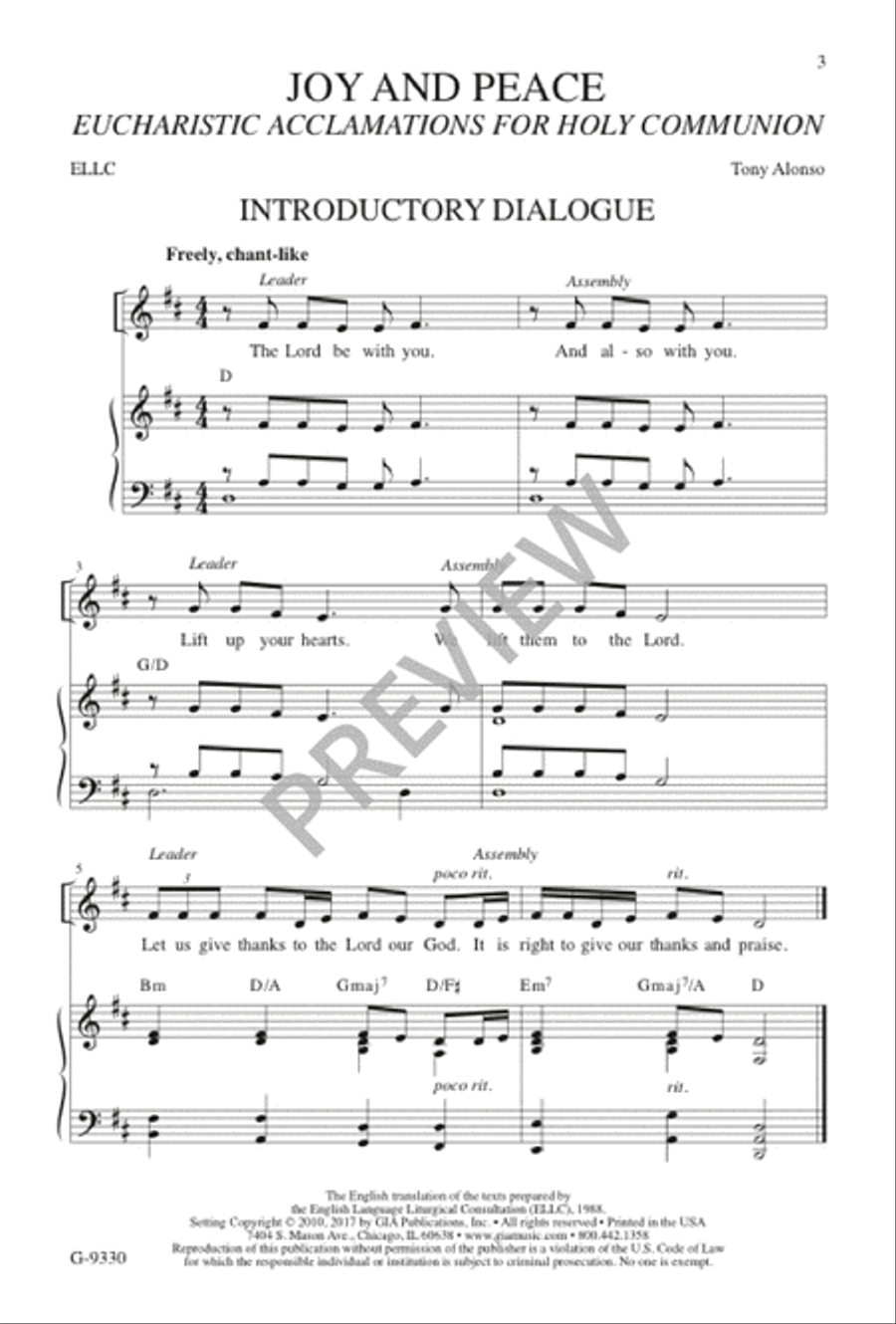 Joy and Peace - Choral / Accompaniment edition 3-Part scores gallery preview page 4