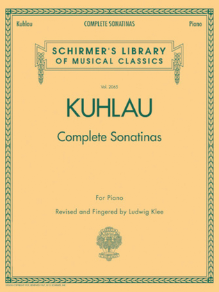 Book cover for Kuhlau – Complete Sonatinas for Piano