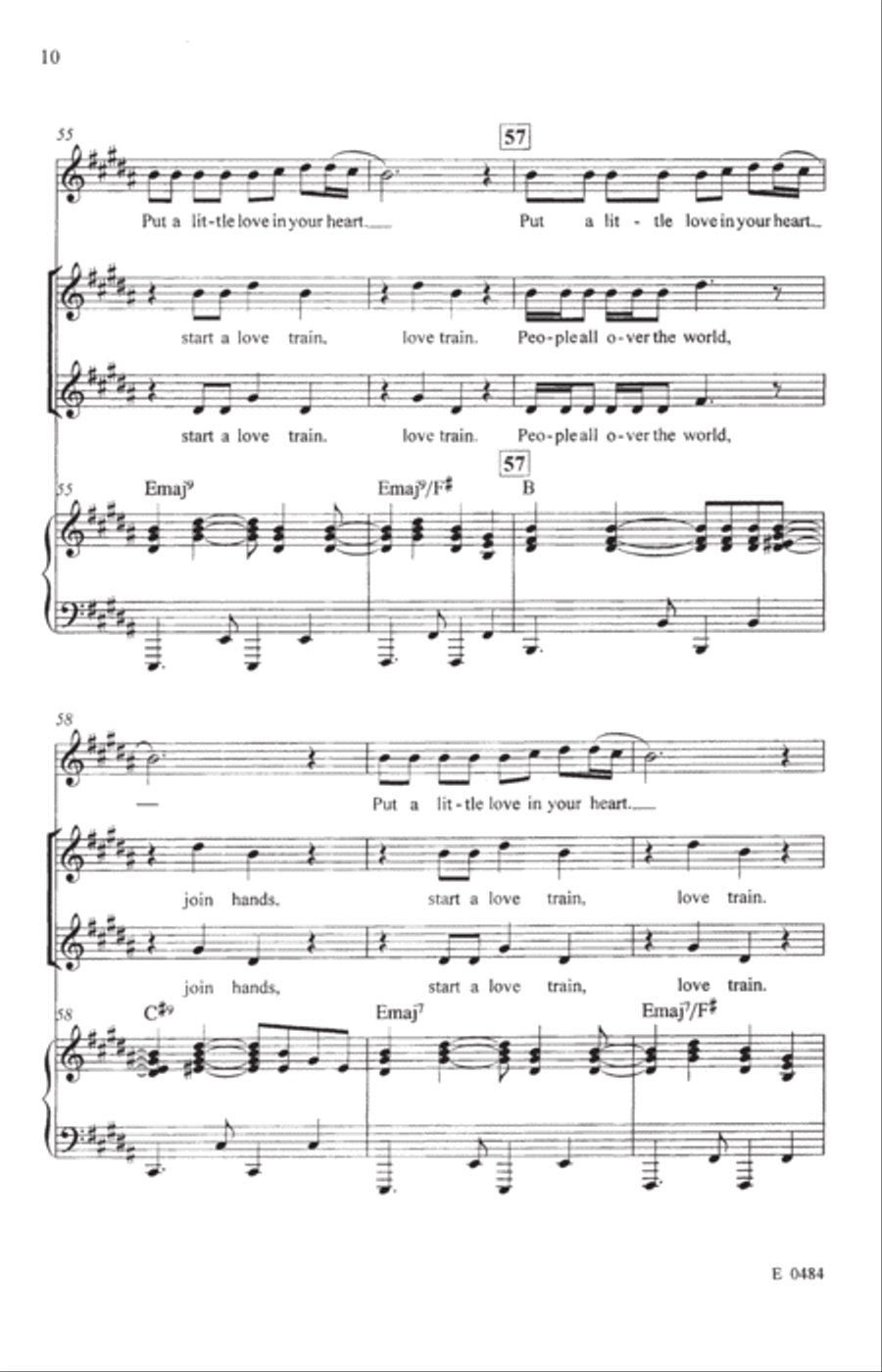 Put A Little Love In Your Heart (with Love Train) 2-Part scores gallery preview page 8