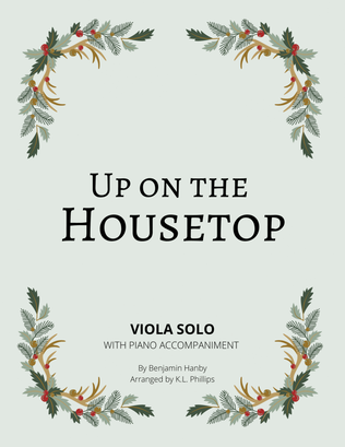Book cover for Up on the Housetop - Viola Solo with Piano Accompaniment