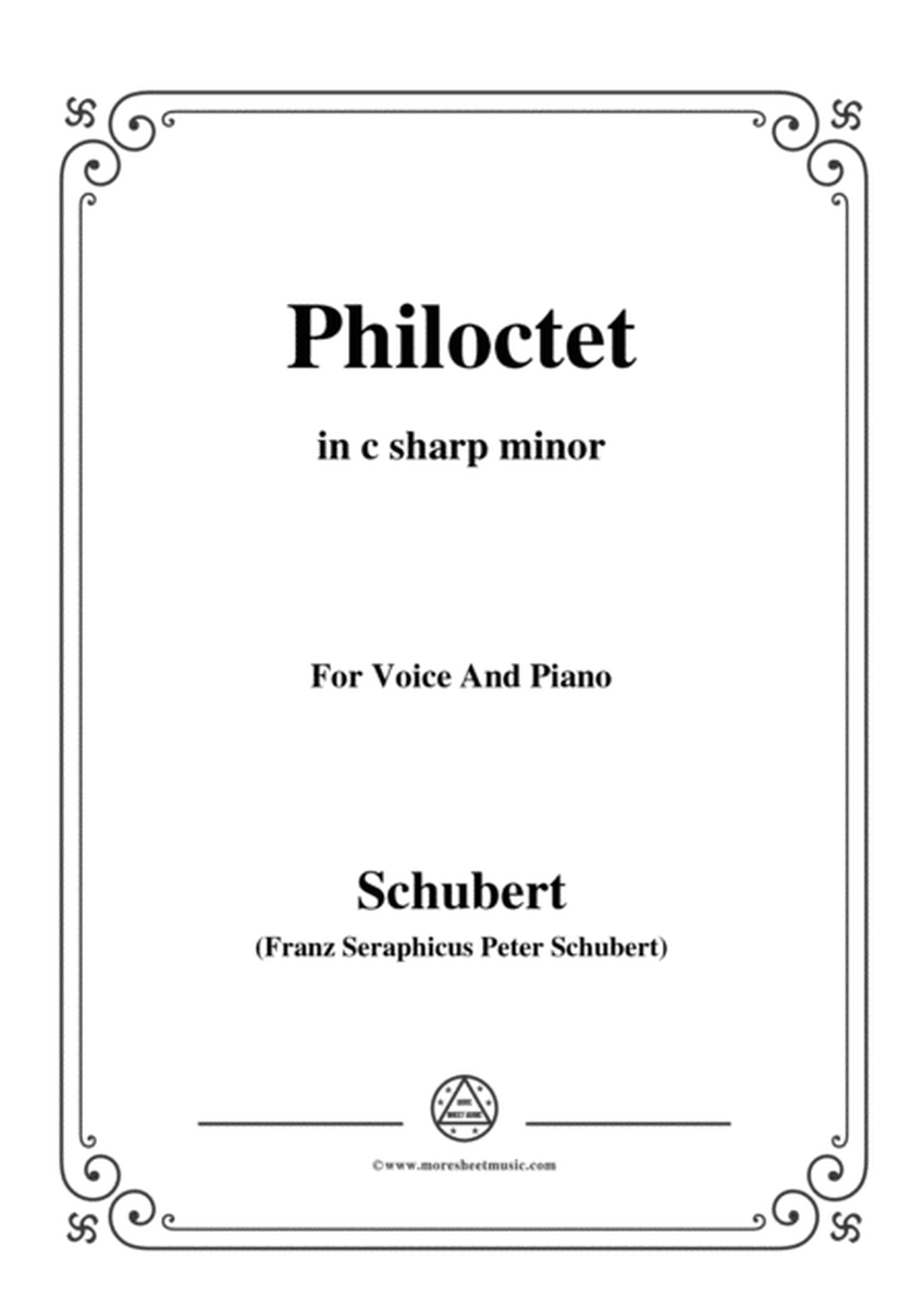Schubert-Philoctet,in c sharp minor,for Voice and Piano image number null