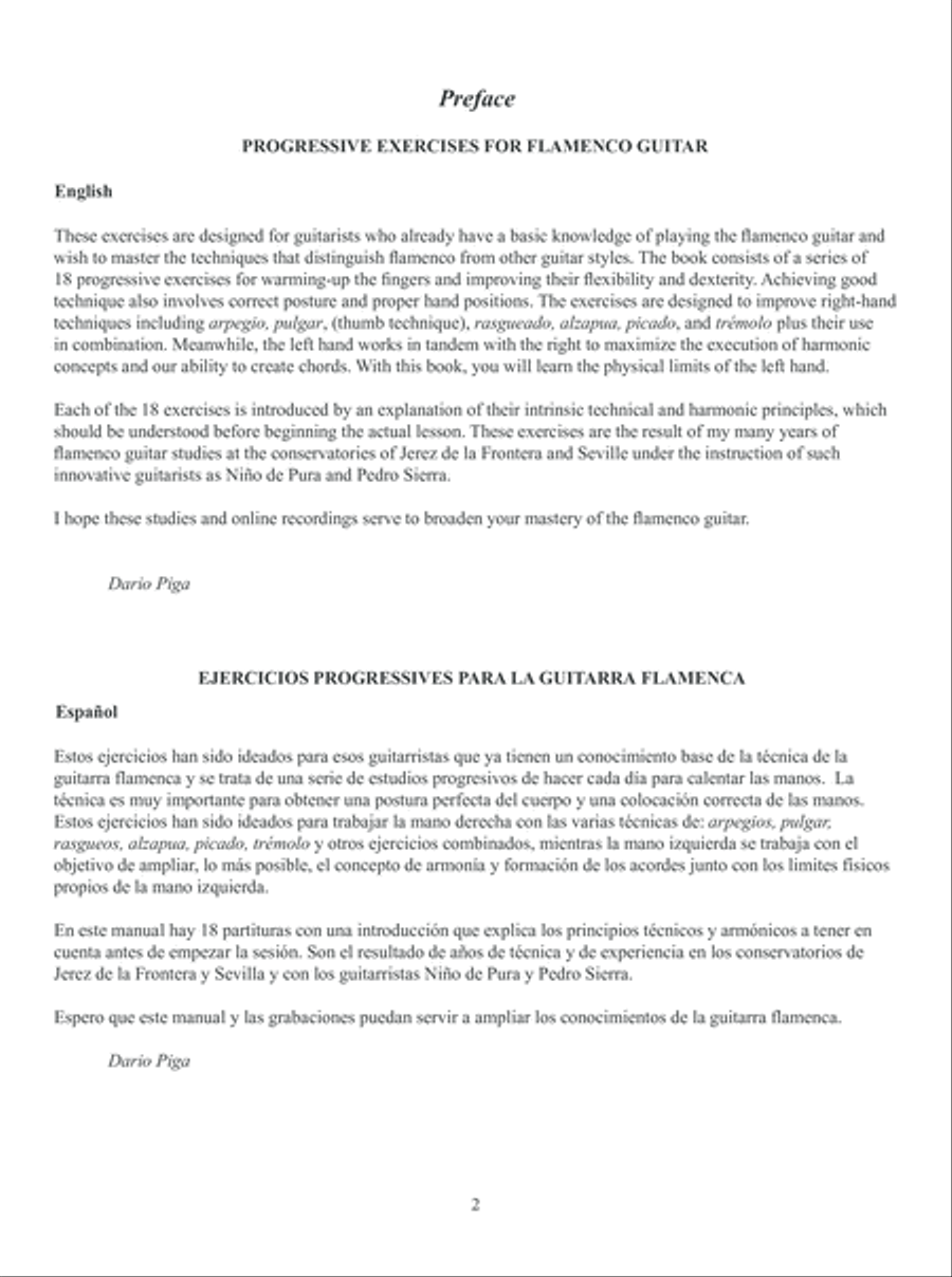 Progressive Exercises for Flamenco Guitar Lute scores gallery preview page 3