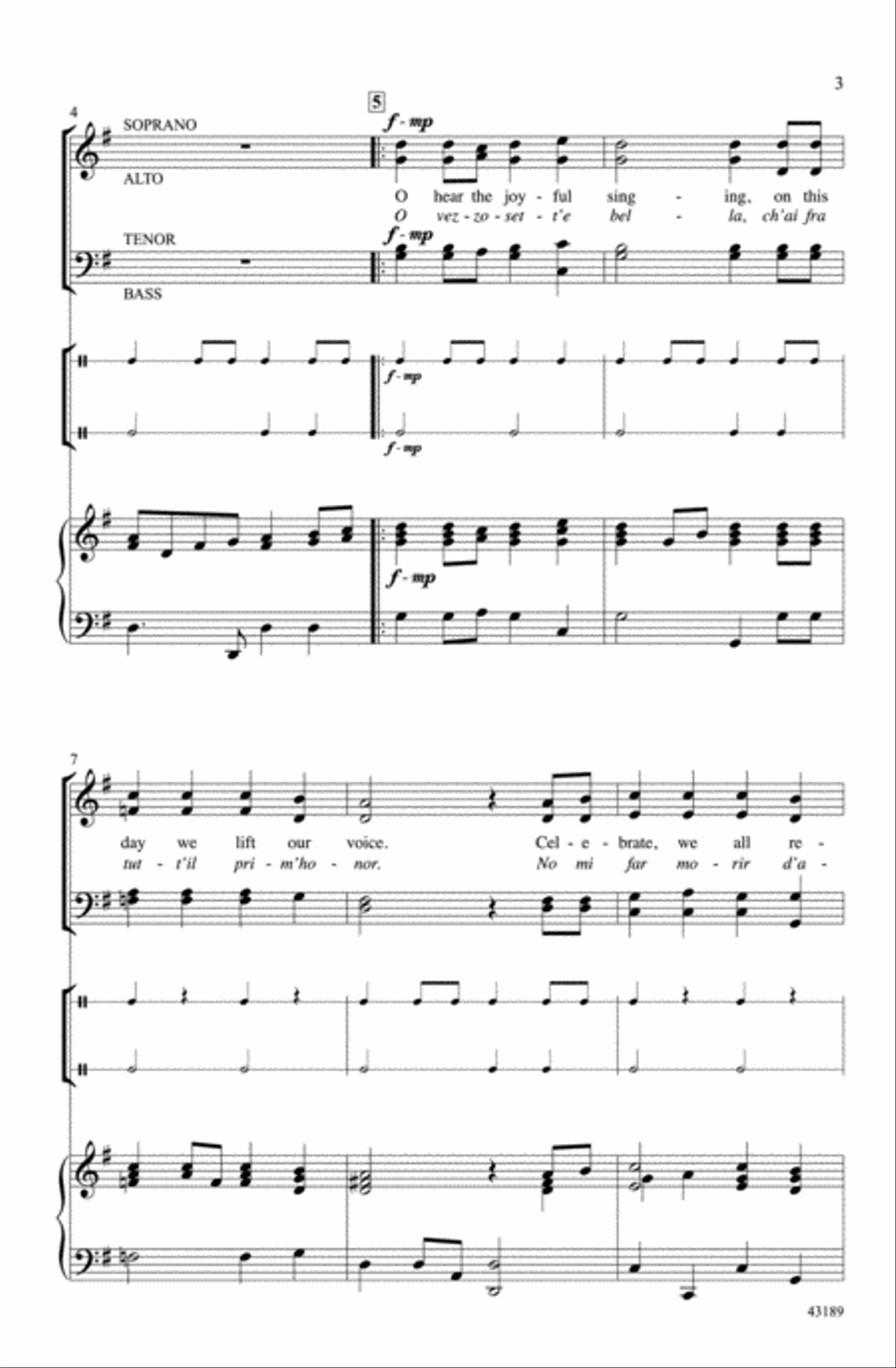 O Hear the Joyful Singing A Cappella scores gallery preview page 2
