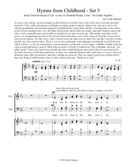 Hymns from Childhood - Set 5 (SATB) image number null