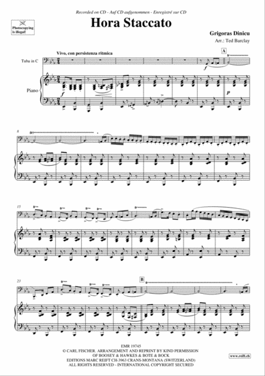 Hora Staccato Tuba scores gallery preview page 3