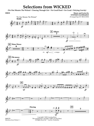 Selections from Wicked (arr. Jay Bocook) - Oboe