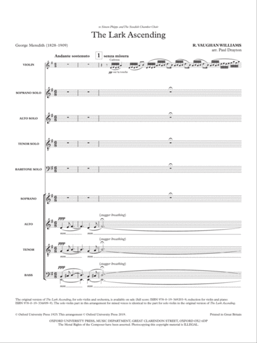 The Lark Ascending Mixed Choir scores gallery preview page 3