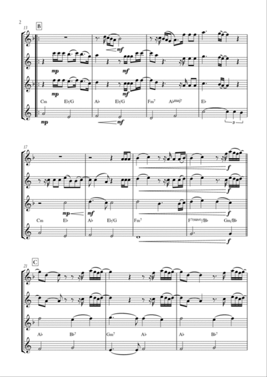 When We Were Young Woodwind Quartet scores gallery preview page 2