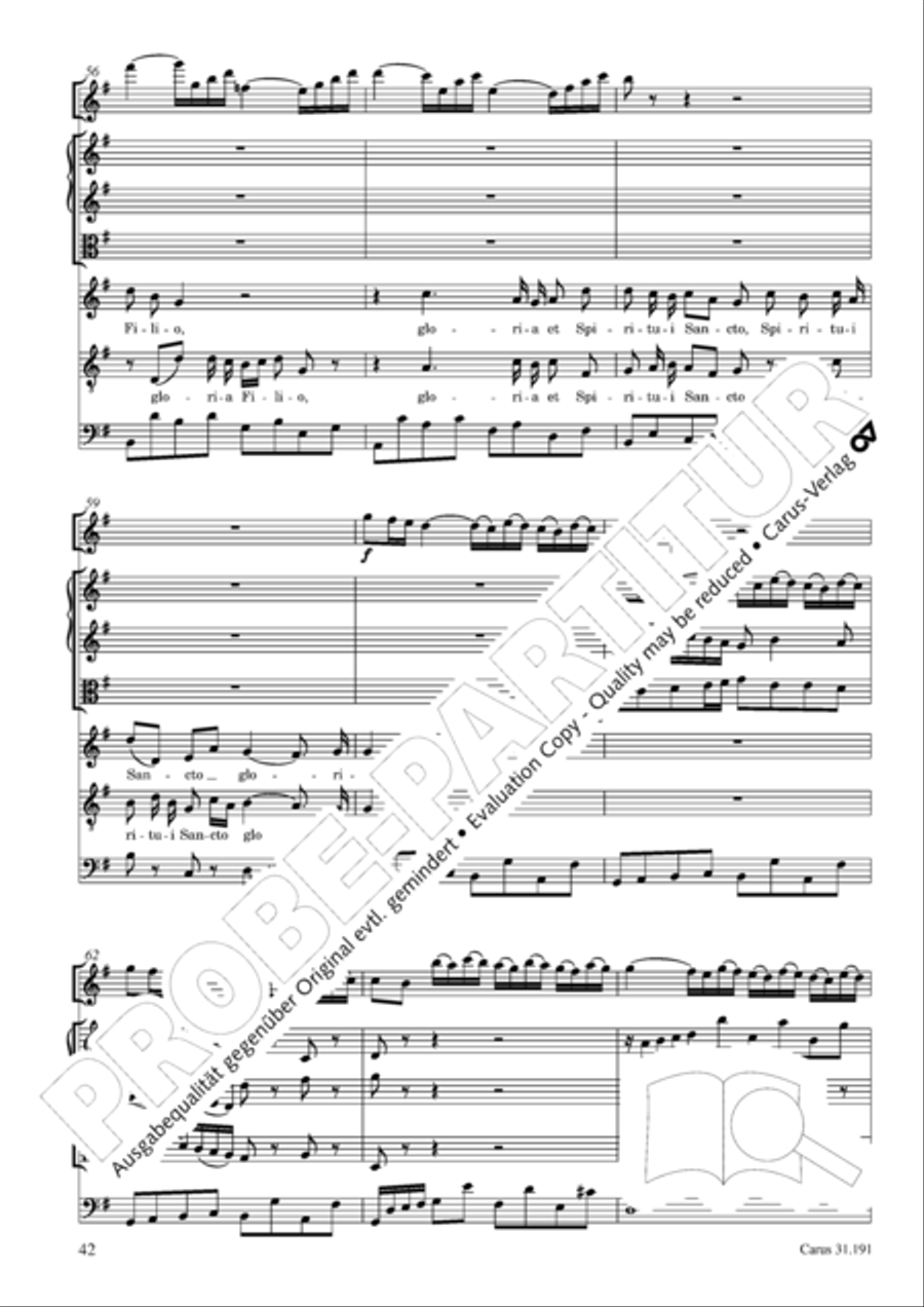 Gloria in excelsis Deo SSATB scores gallery preview page 42