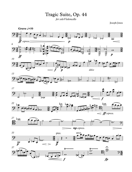 Tragic Suite for Solo Cello, Op. 44