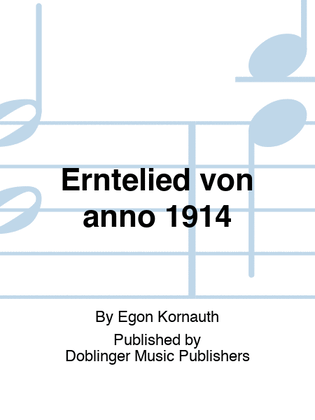 Book cover for Erntelied von anno 1914