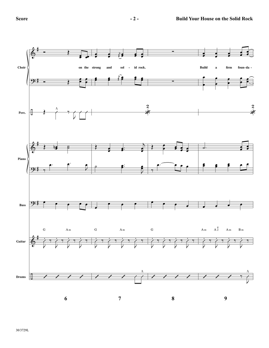 Build Your House on the Solid Rock - Rhythm Score and Parts (Digital Download) Rhythm Section scores gallery preview page 4