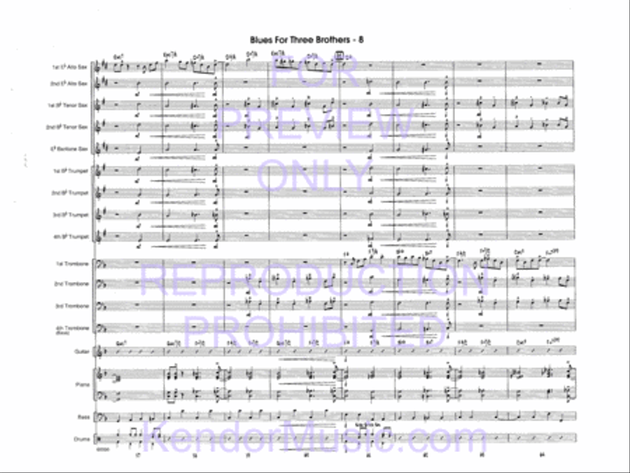 Blues For Three Brothers Jazz Ensemble scores gallery preview page 10