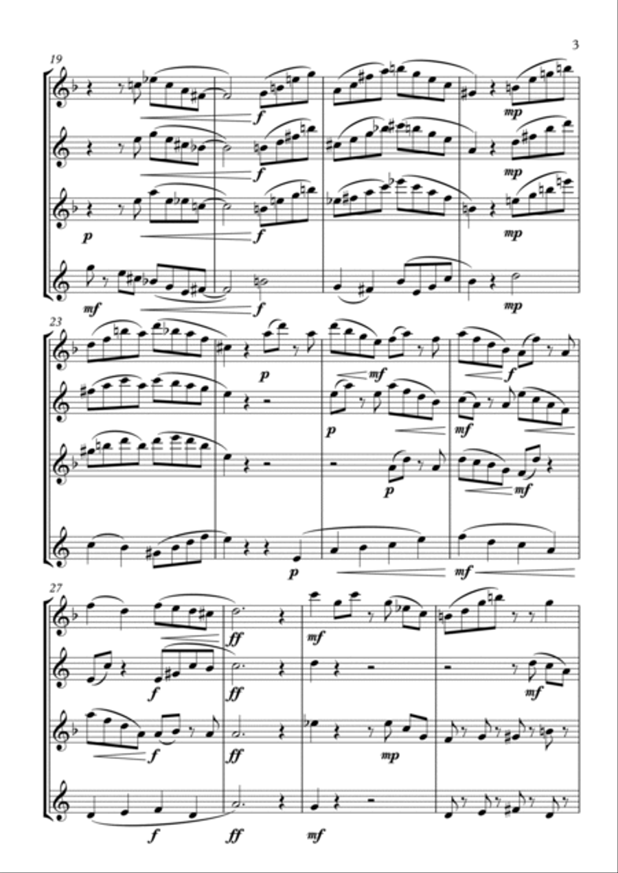 i Sax - Saxophone Quartet Saxophone Quartet scores gallery preview page 3