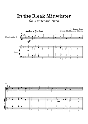 In the Bleak Midwinter (Clarinet and Piano) - Beginner Level