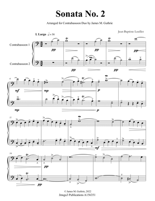 Loeillet: Sonata No. 2 for Contrabassoon Duo