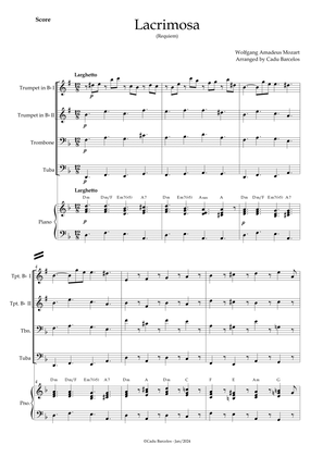 Lacrimosa (Brass Quartet) Piano and chords