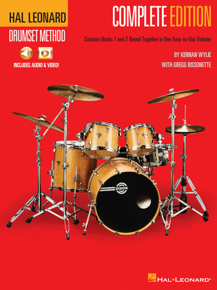 Book cover for Hal Leonard Drumset Method – Complete Edition: Books 1 & 2 with Video and Audio