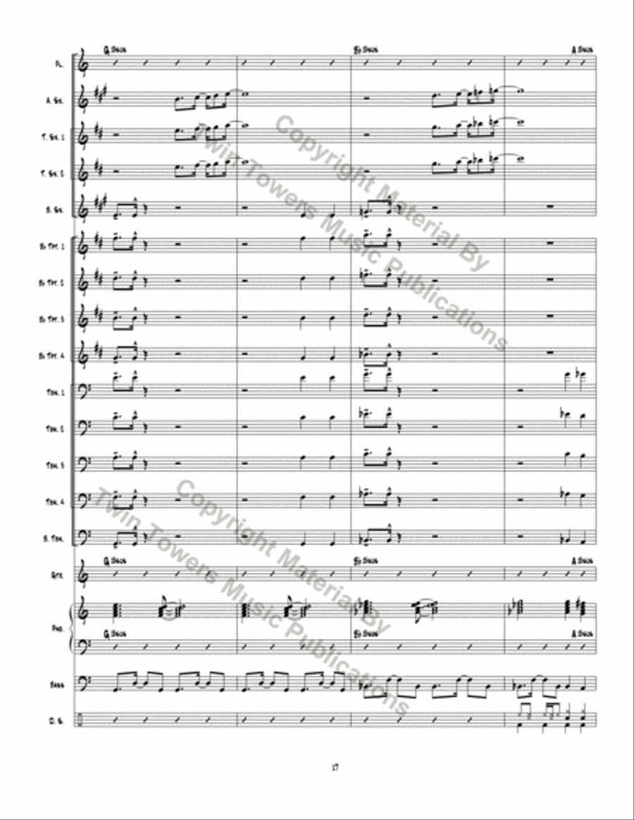 Lindos Olhos: Beautiful Eyes Jazz Ensemble scores gallery preview page 18