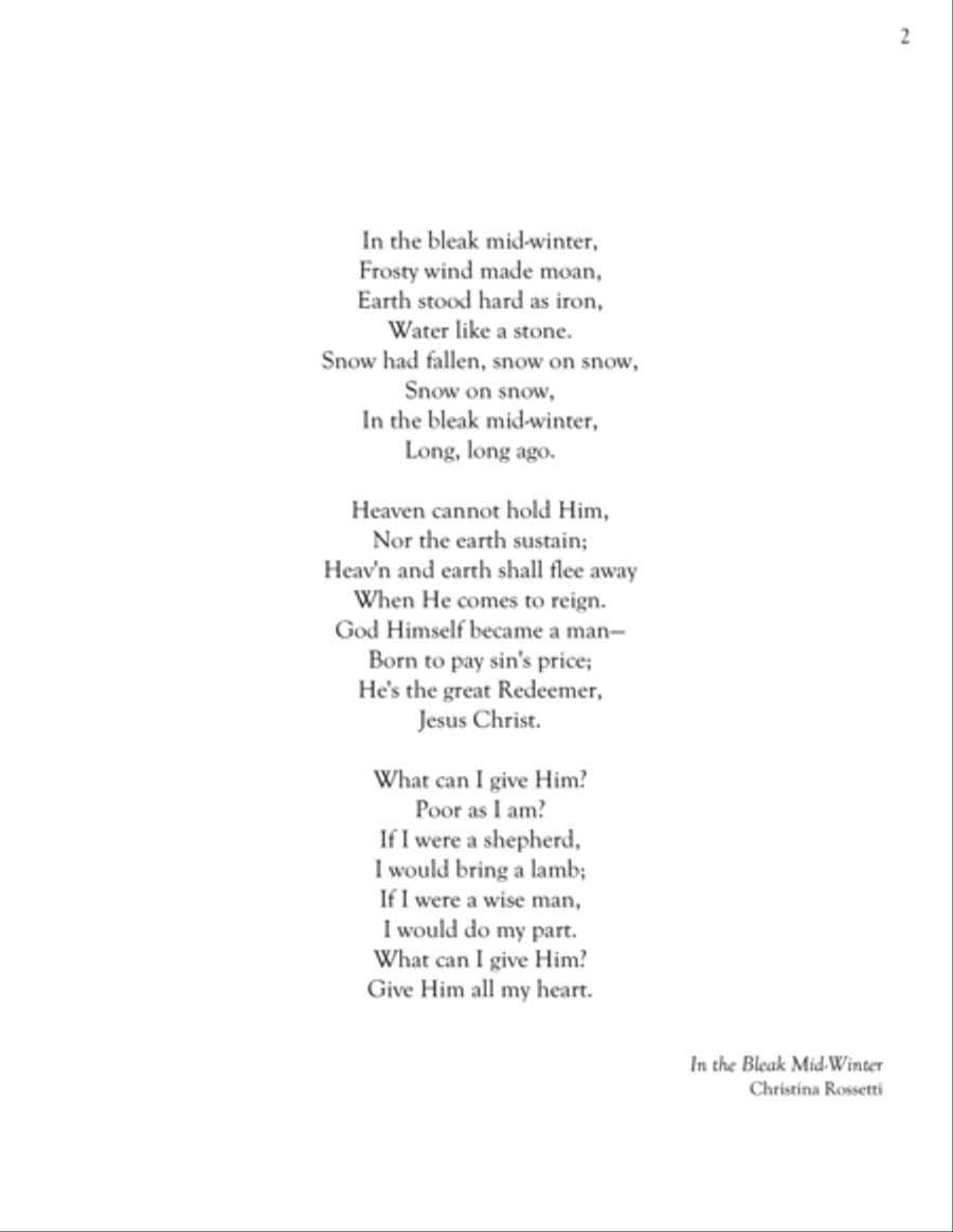 In the Bleak Mid-Winter Piano scores gallery preview page 2