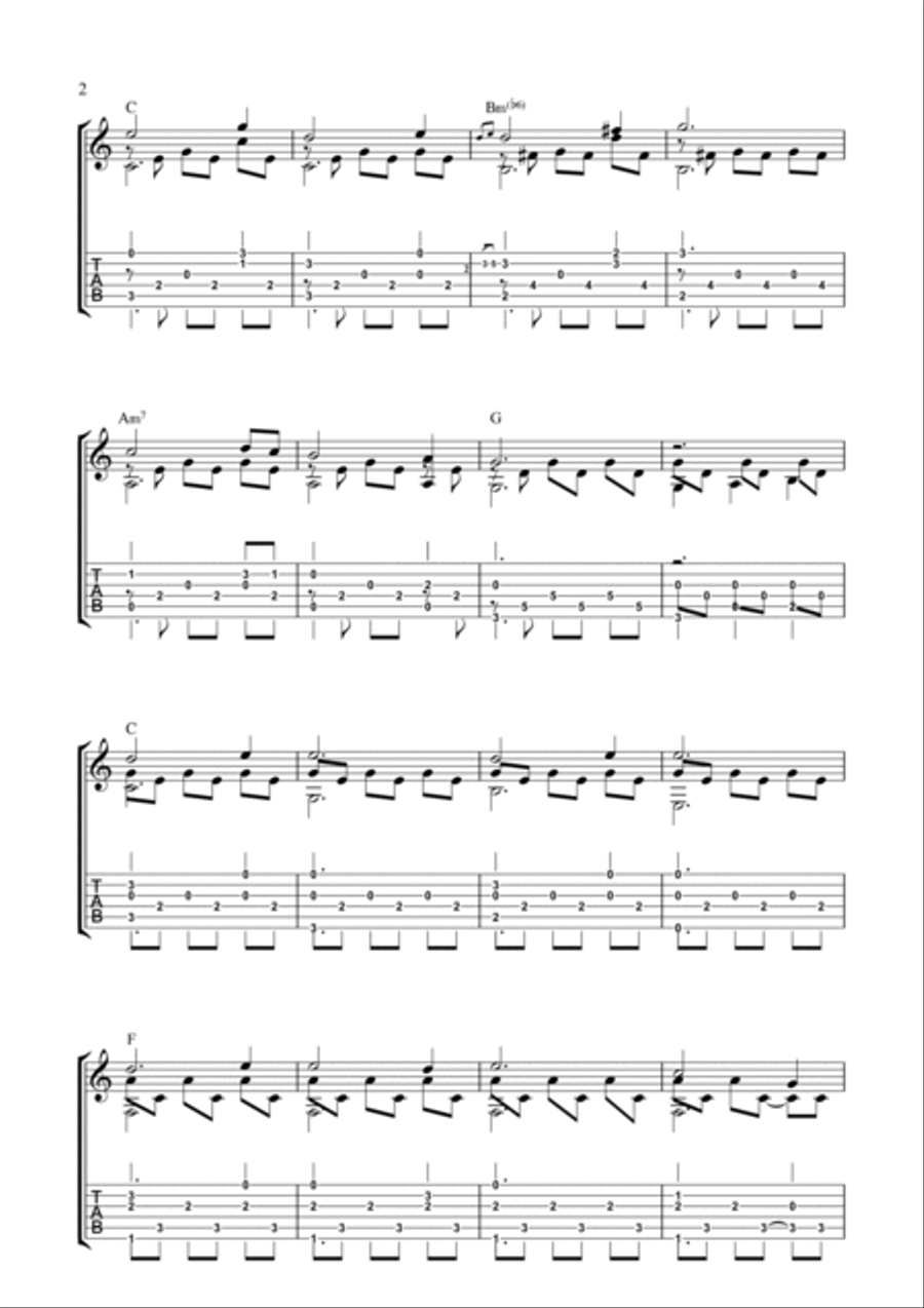 Peace Acoustic Guitar scores gallery preview page 2