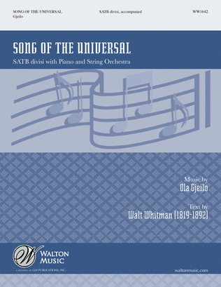 Book cover for Song of the Universal (SATB - Vocal Score)
