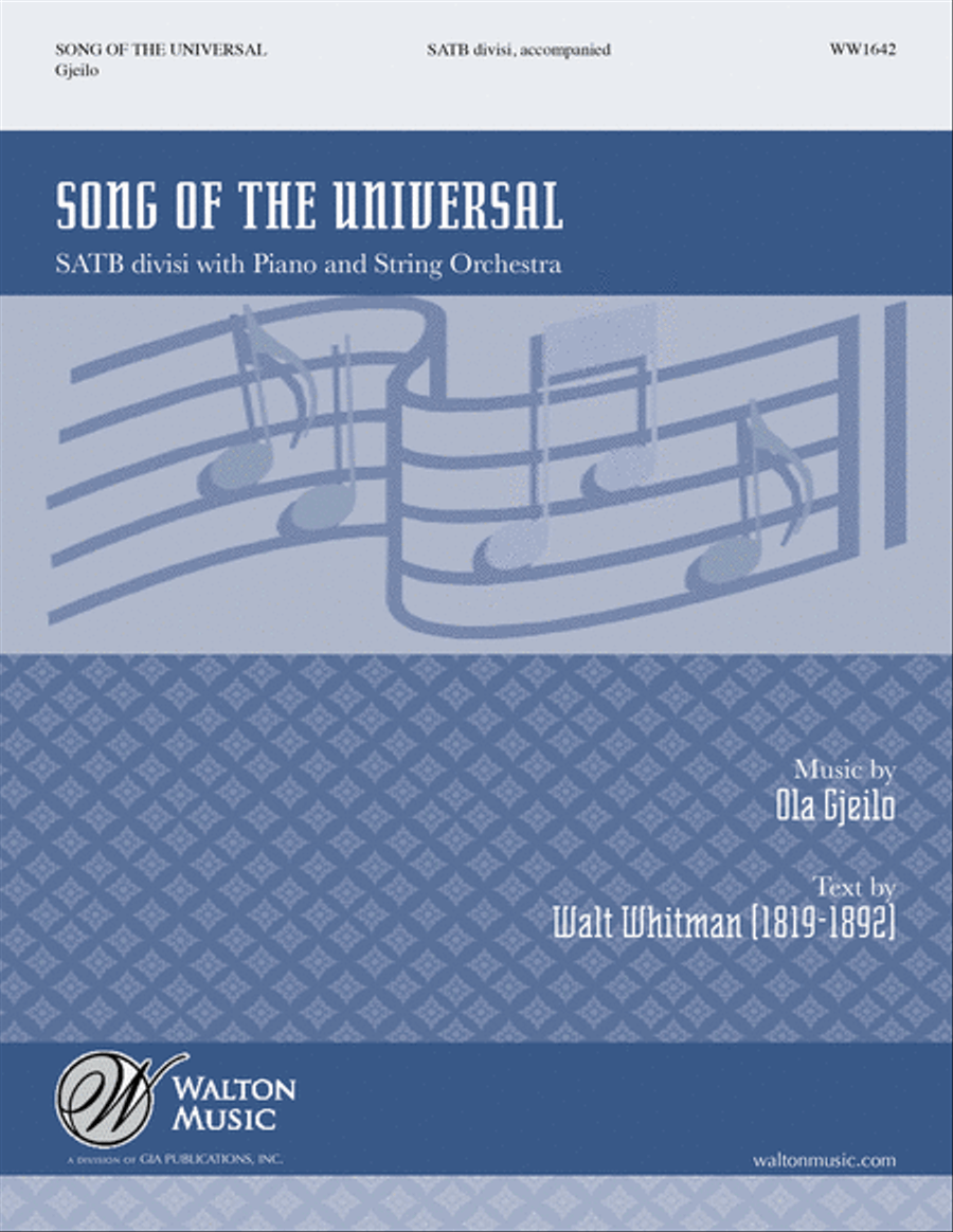 Book cover for Song of the Universal (SATB - Vocal Score)