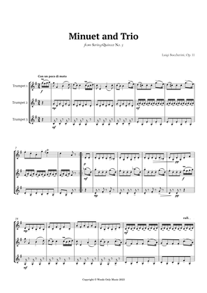 Minuet by Boccherini for Trumpet Trio
