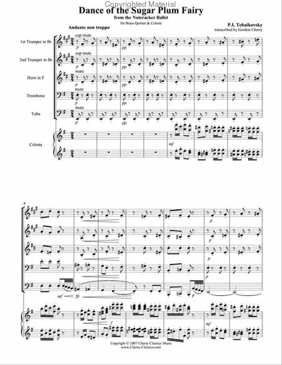 Dance of the Sugar Plum Fairy from the Nutcracker Organ scores gallery preview page 2