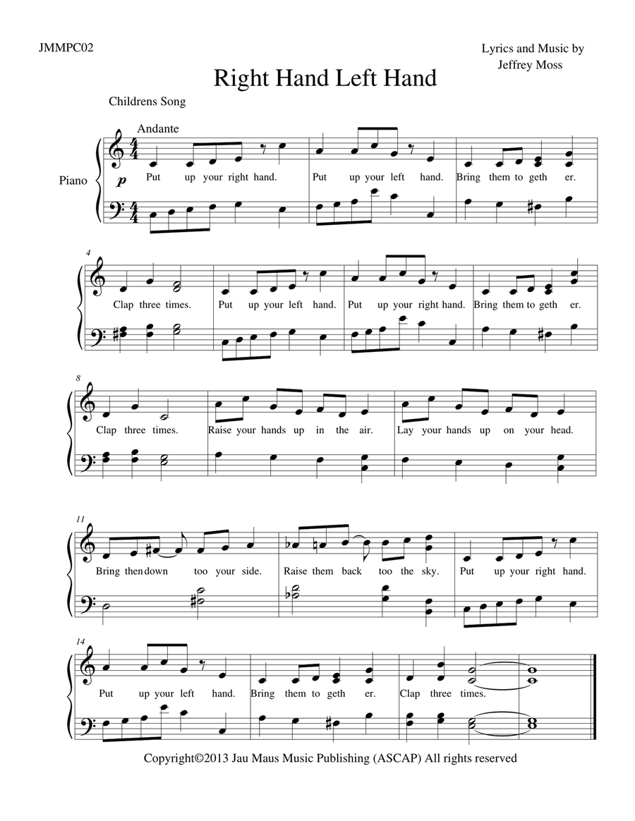 Piano left and right deals hand