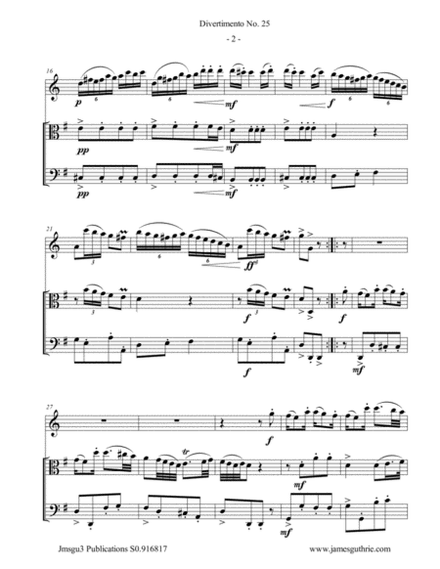 Haydn: Divertimento No. 25 Trio for Alto Flute, Viola & Cello image number null
