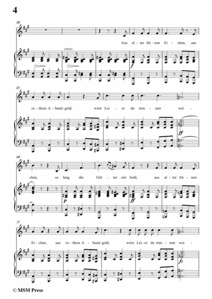 Schubert-Der Zürnenden Barde,in f sharp minor,for Voice&Piano image number null