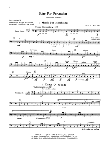 Suite for Percussion: 3rd Percussion
