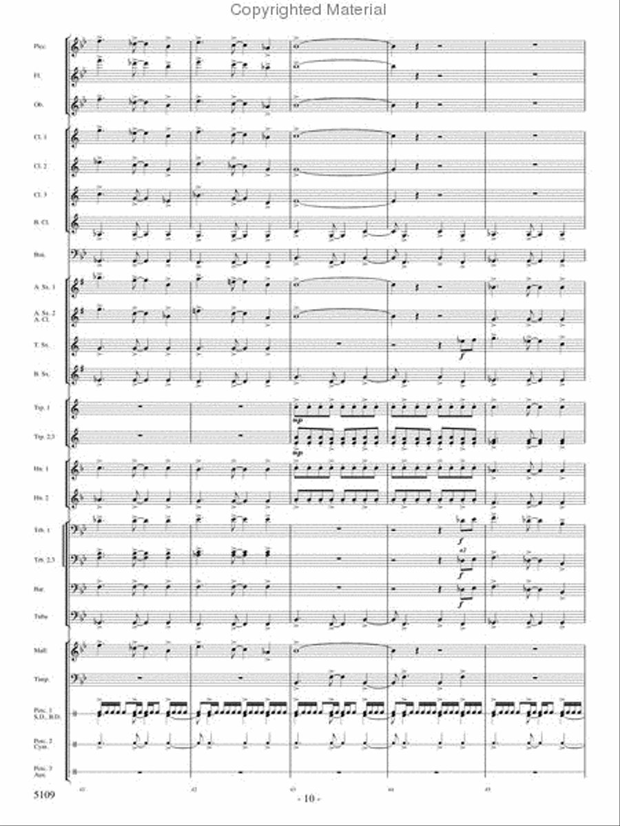As If On Wings Concert Band scores gallery preview page 9