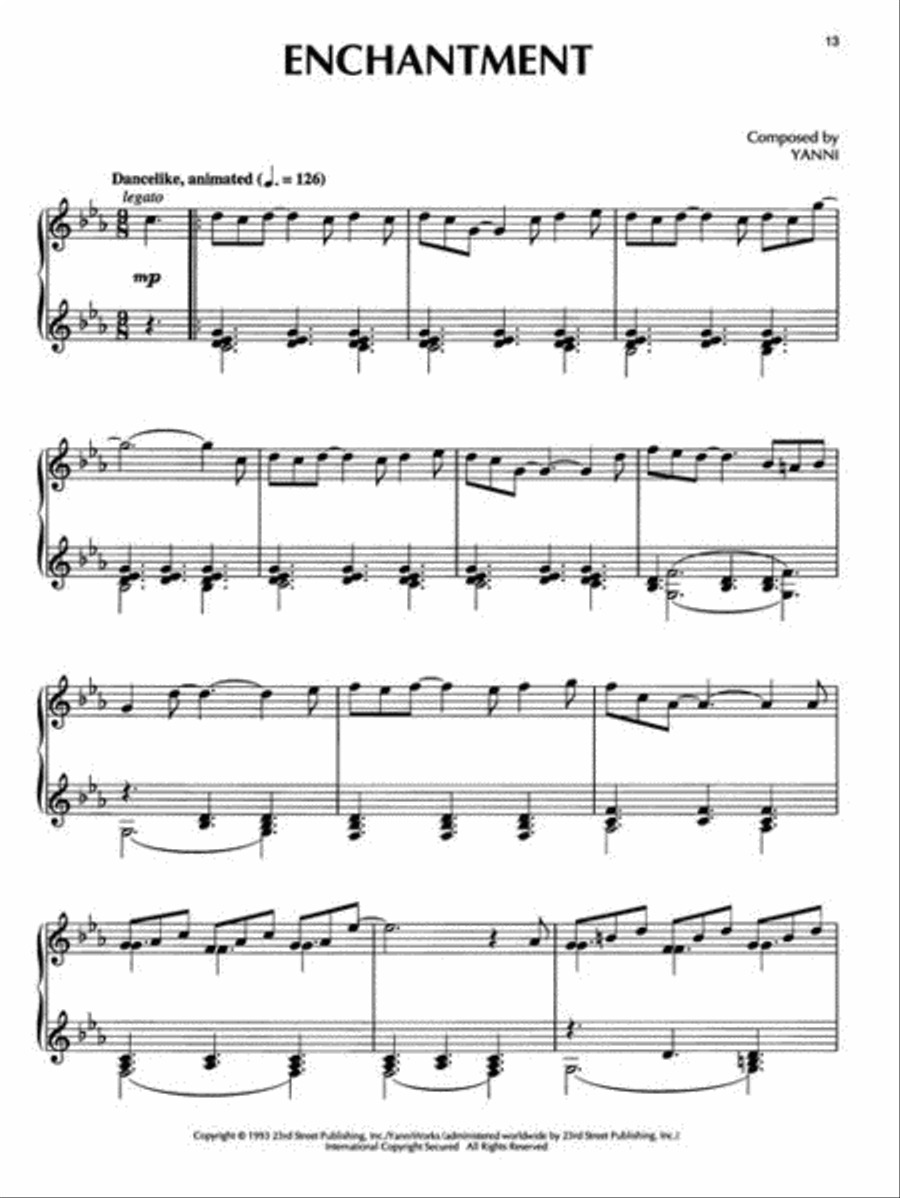Yanni – In My Time Piano Solo scores gallery preview page 9