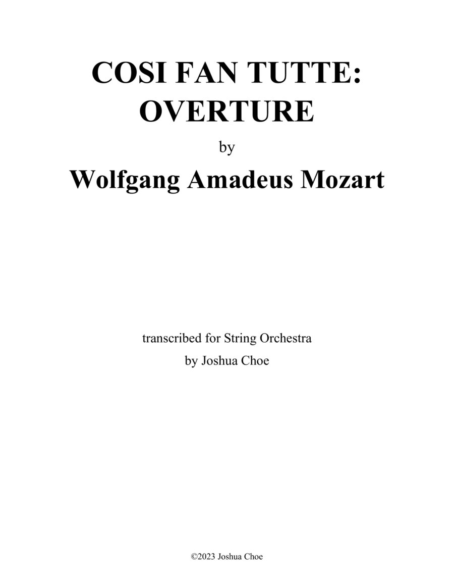 Cosi fan tutte: Overture image number null